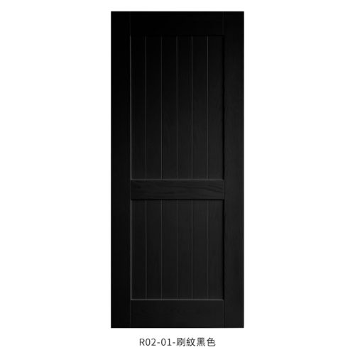 美式房間門 R02 黑色