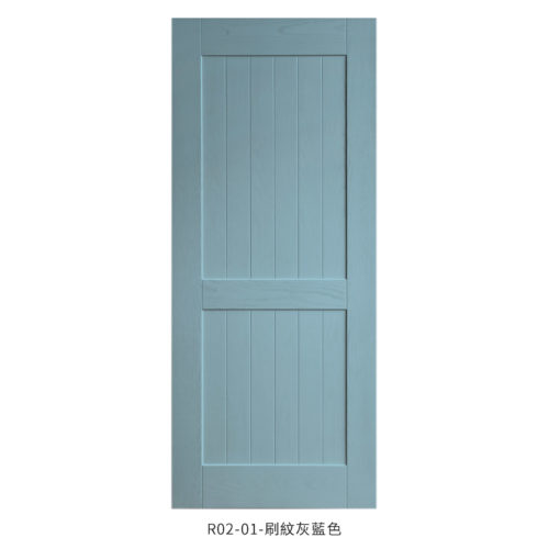 美式房間門 R02 粉藍色 | 福登木門 FUDEN